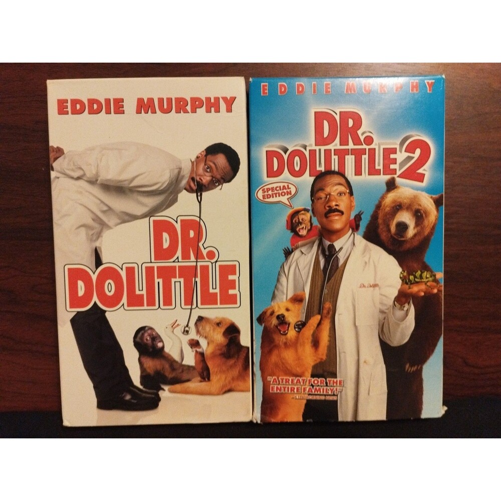 Dr. Doolittle 1 (1998) & 2 (2001) - VHS - Eddie Murphy